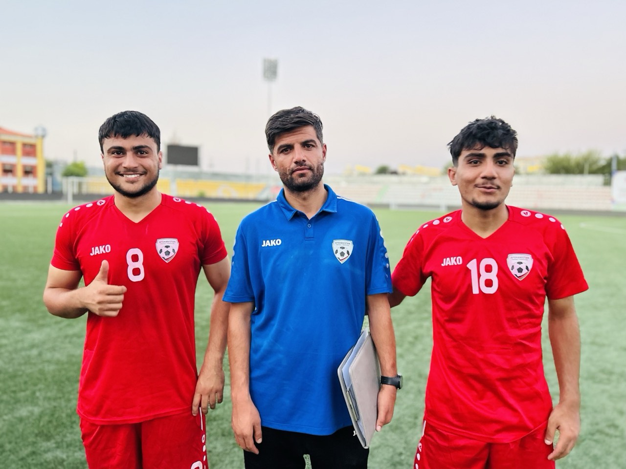 Hamid Safi with the Afghanistan U20 National Team